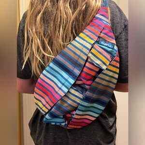 Kavu Multicolored striped bag, kids size EUC